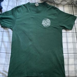 Santa Cruz Men's Green Short Sleeve Graphic Logo T-shirt Size S